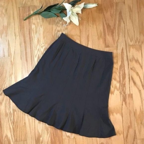 Anne Klein Stretch Gray Pleated Skirt 6P #197 - Picture 5 of 6